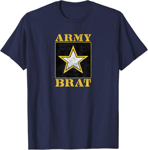 Military Themed Playful Patriotic United States Army Brat T-Shirt - T-Shirt | Navy