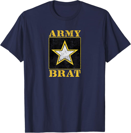 Military Themed Playful Patriotic United States Army Brat T-Shirt - T-Shirt | Navy
