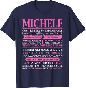 Michele First Name Shirt - Personalized Name Michele T-Shirt - T-Shirt | Navy