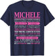 Michele First Name Shirt - Personalized Name Michele T-Shirt - T-Shirt | Navy