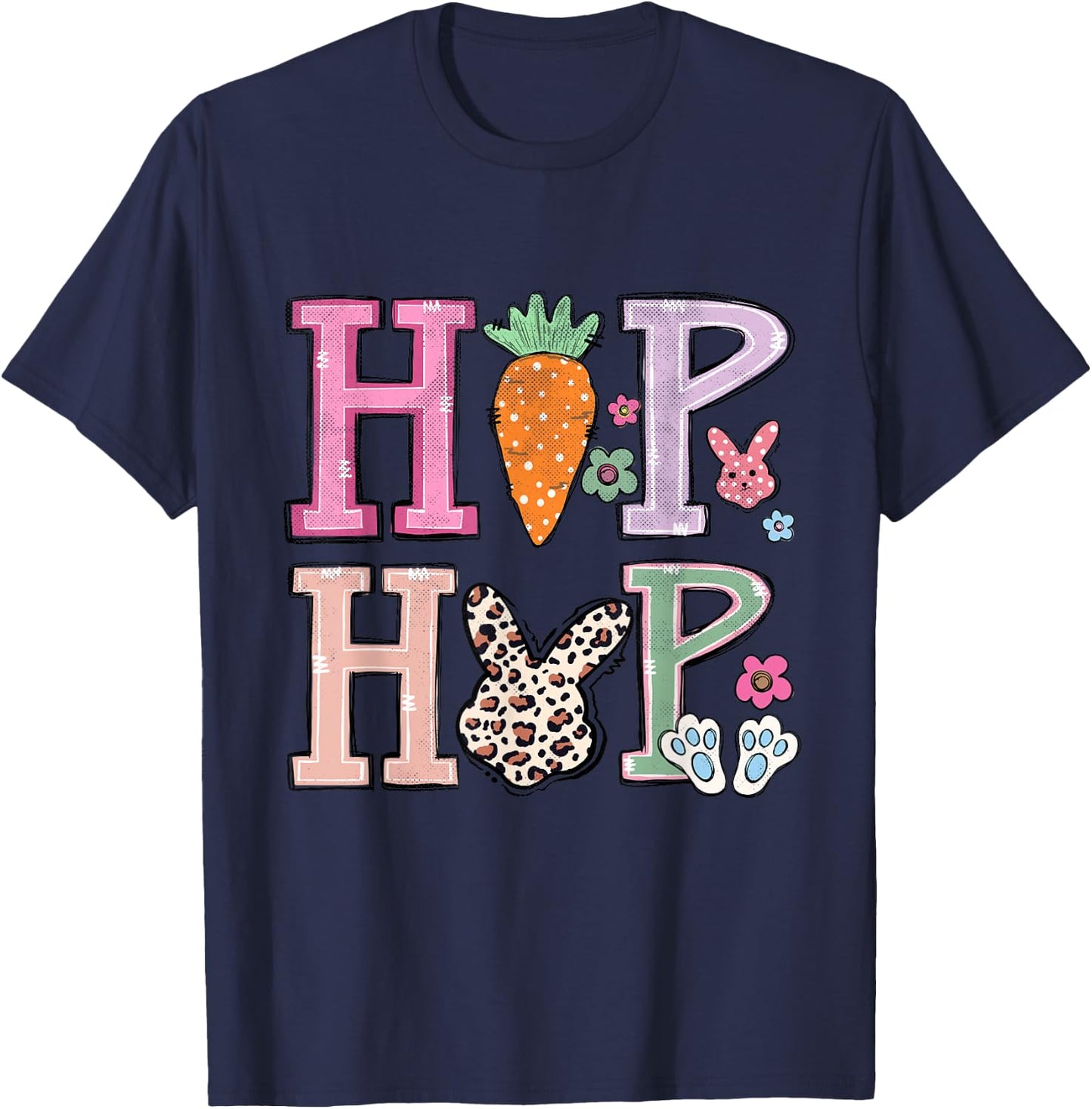 Hip Hop Funny Easter Bunny T-Shirt - T-Shirt | Navy