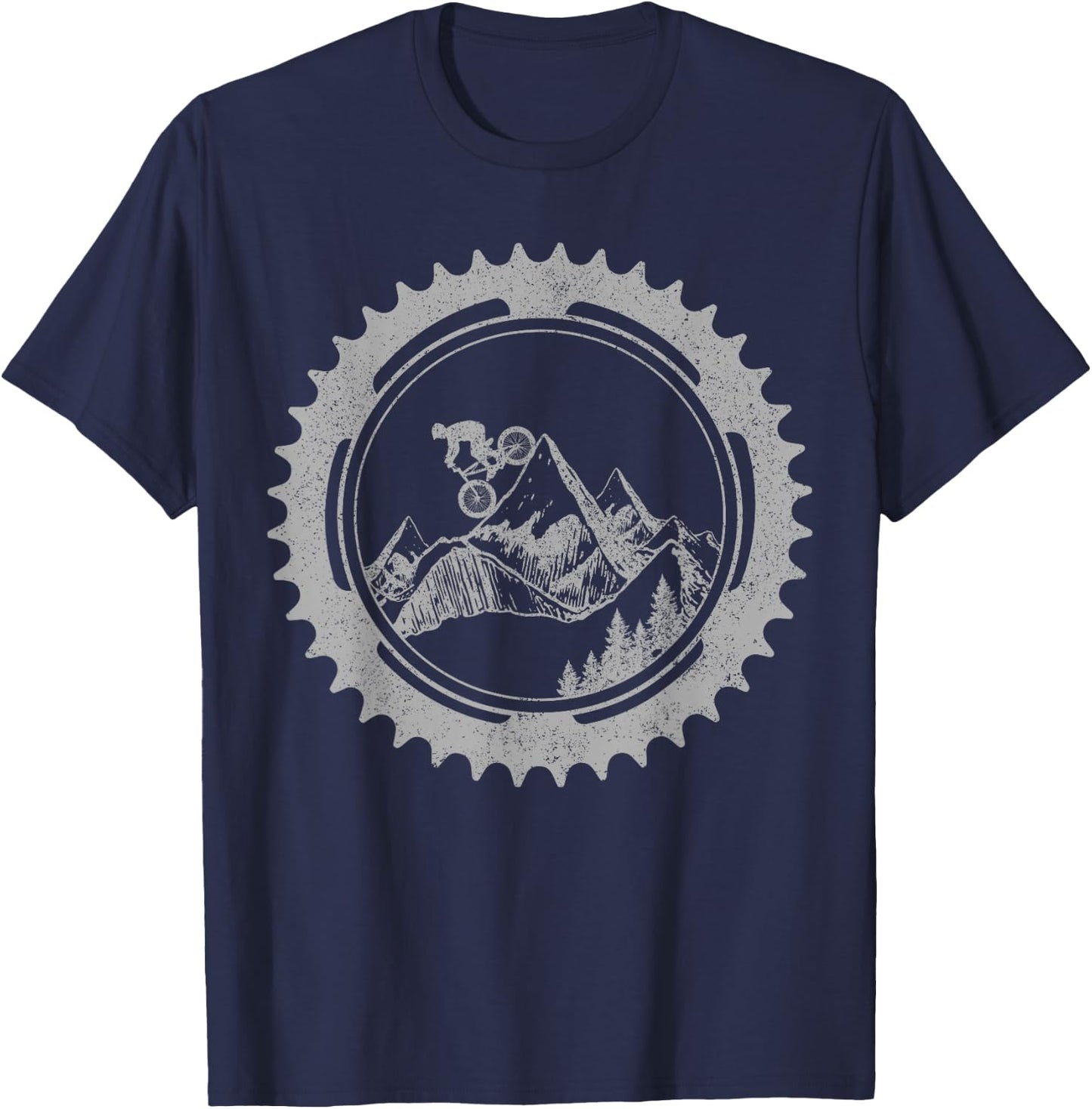 Mountain Bike Downhill MTB Mountain Biker Gift T-Shirt - T-Shirt | Navy