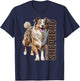 Australian Shepherd Watercolor T-Shirt - T-Shirt | Navy