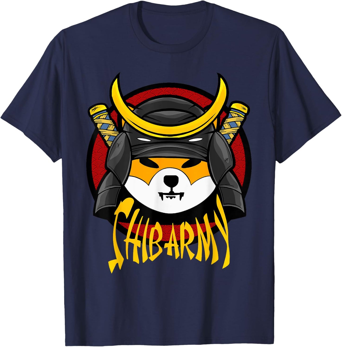 SHIB ARMY Crypto Samurai Shiba Inu coin T-Shirt - T-Shirt | Navy