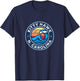 Kitty Hawk North Carolina NC Vintage Nautical Waves Design T-Shirt - T-Shirt | Navy