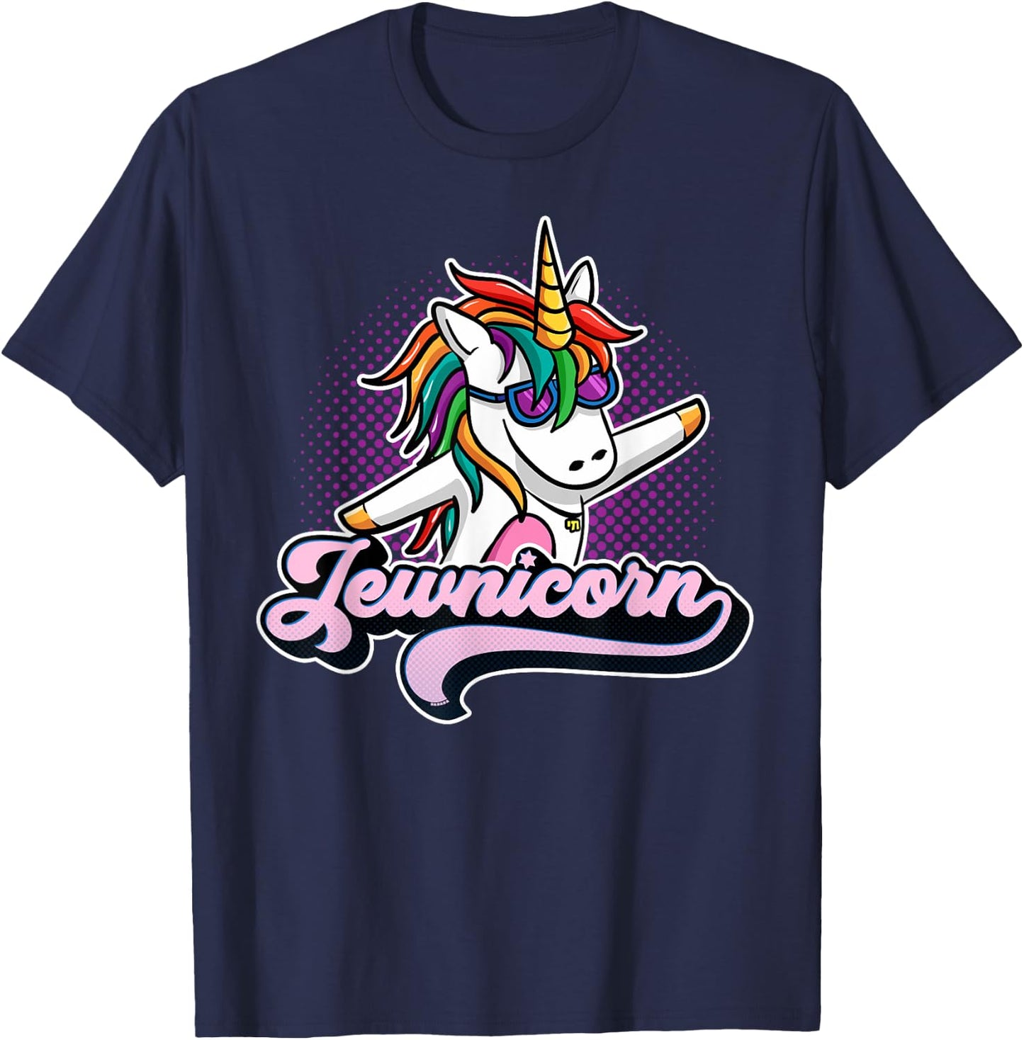 Jewnicorn Funny Jewish Unicorn T-Shirt - T-Shirt | Navy