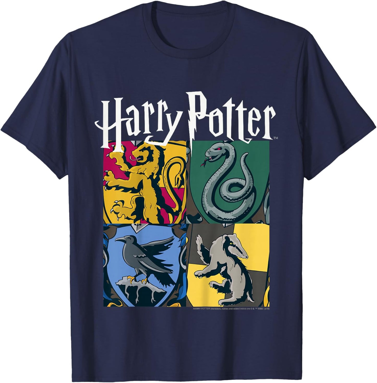 Kids Harry Potter House Crest Panels T-Shirt - T-Shirt | Navy