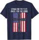 Stand Flag Kneel Cross God Jesus America US Christian Gift T-Shirt - T-Shirt | Navy