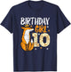 Birthday Girl 10 Fox Crown 10th Bday Party Animal Girls Kids T-Shirt - T-Shirt | Navy