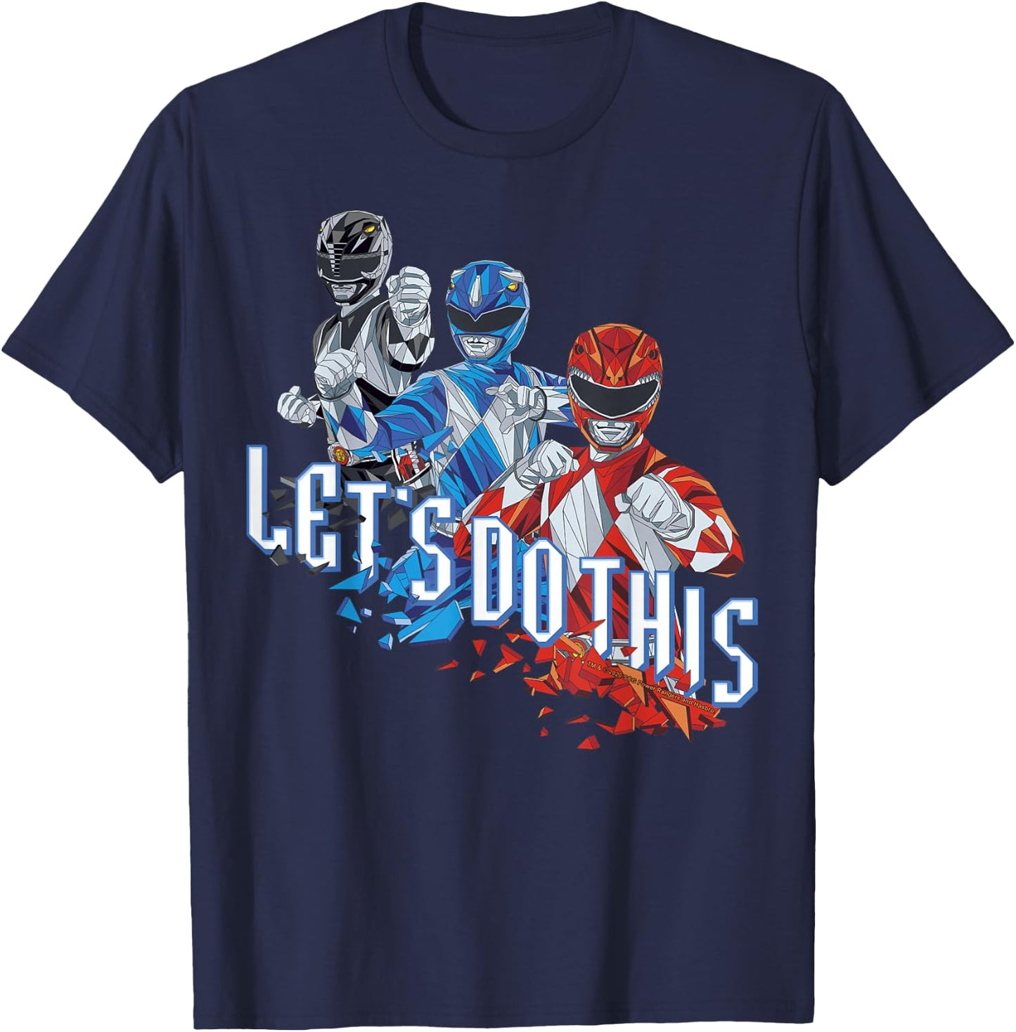 Power Rangers Power Up Red Vintage Logo T-Shirt - T-Shirt | Navy