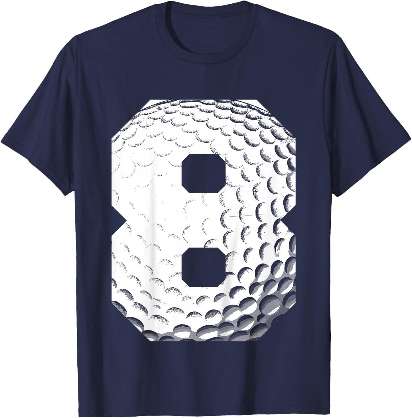 Kids 8th Birthday Boy Golf Player Golf 8 Years Old T-Shirt - T-Shirt | Navy