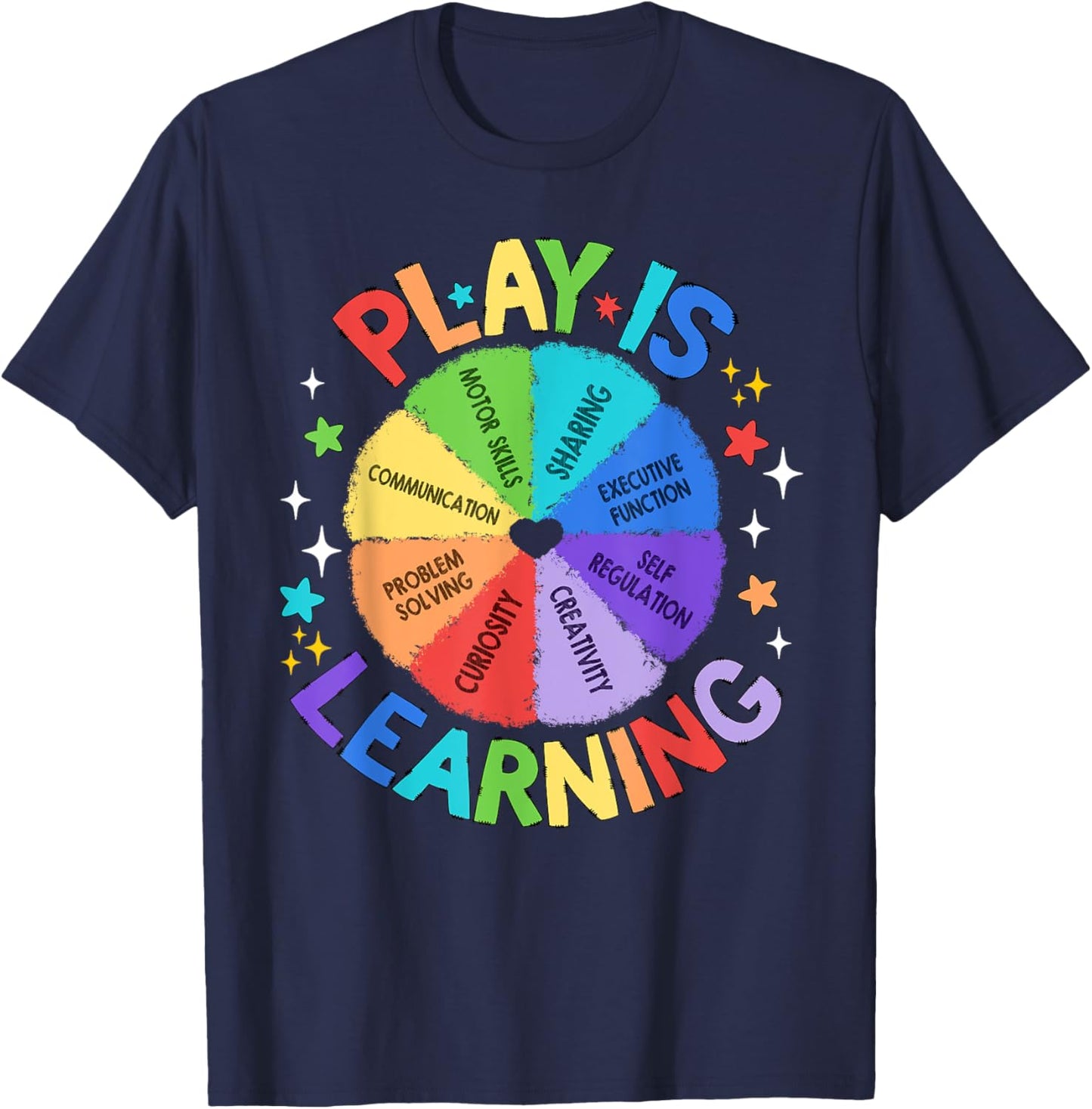Play Is Learning Teacher Kindergarten Women Kids T-Shirt - T-Shirt | Navy