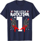 1 Year Old Rock and Roll Star Birthday Party Guitar 1st Gift T-Shirt - T-Shirt | Navy