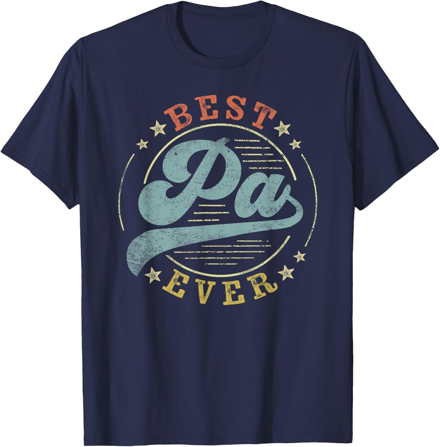 Best Pa Ever Father's Day Pa Gifts Vintage Emblem T-Shirt - T-Shirt | Navy