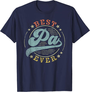 Best Pa Ever Father's Day Pa Gifts Vintage Emblem T-Shirt - T-Shirt | Navy