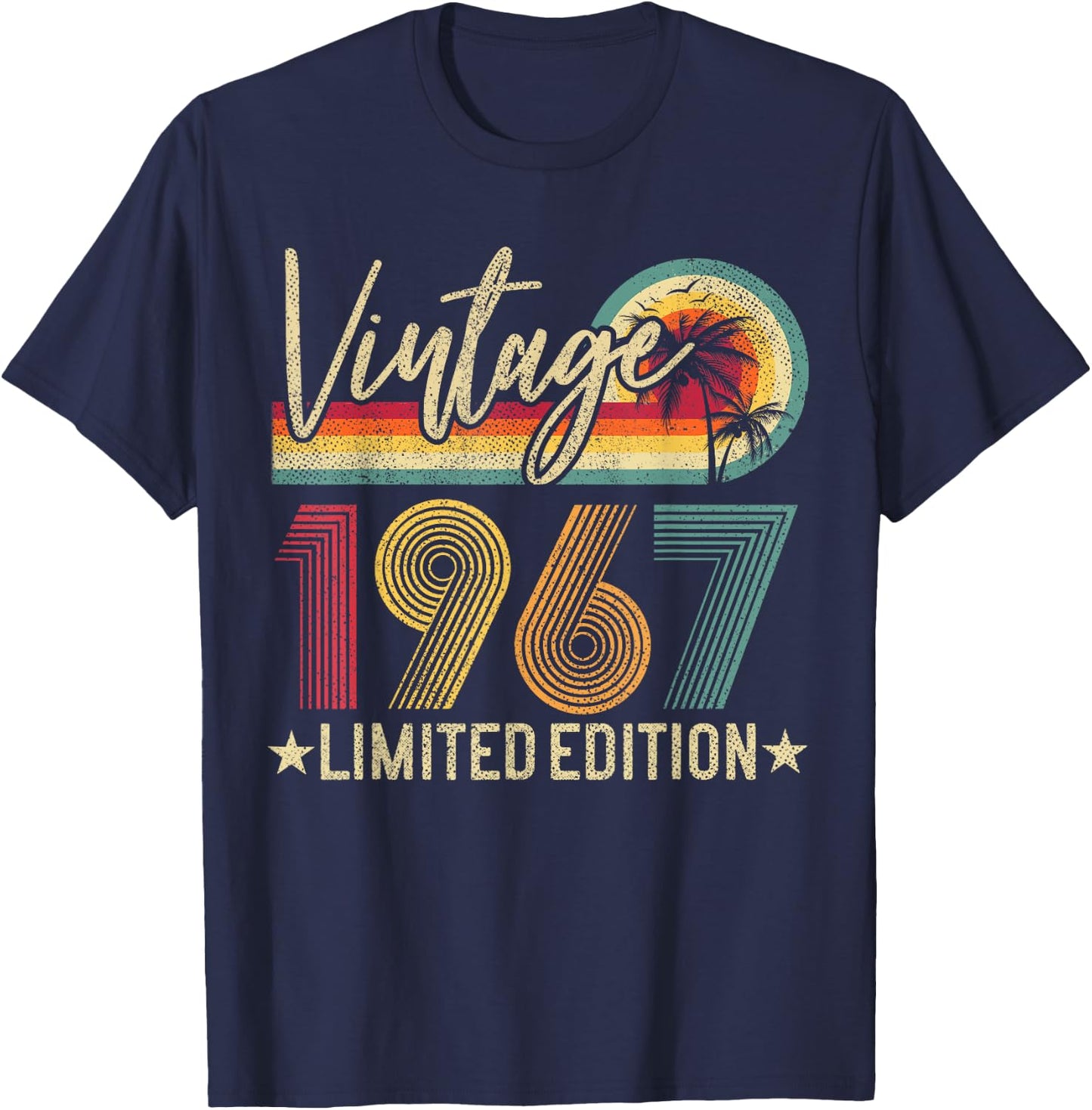 Vintage 1967 58th Birthday Gift 58 Years Old Limited Edition T-Shirt - T-Shirt | Navy