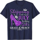 Stepping into My July Birthday With God's Grace And Mercy T-Shirt - T-Shirt | Navy