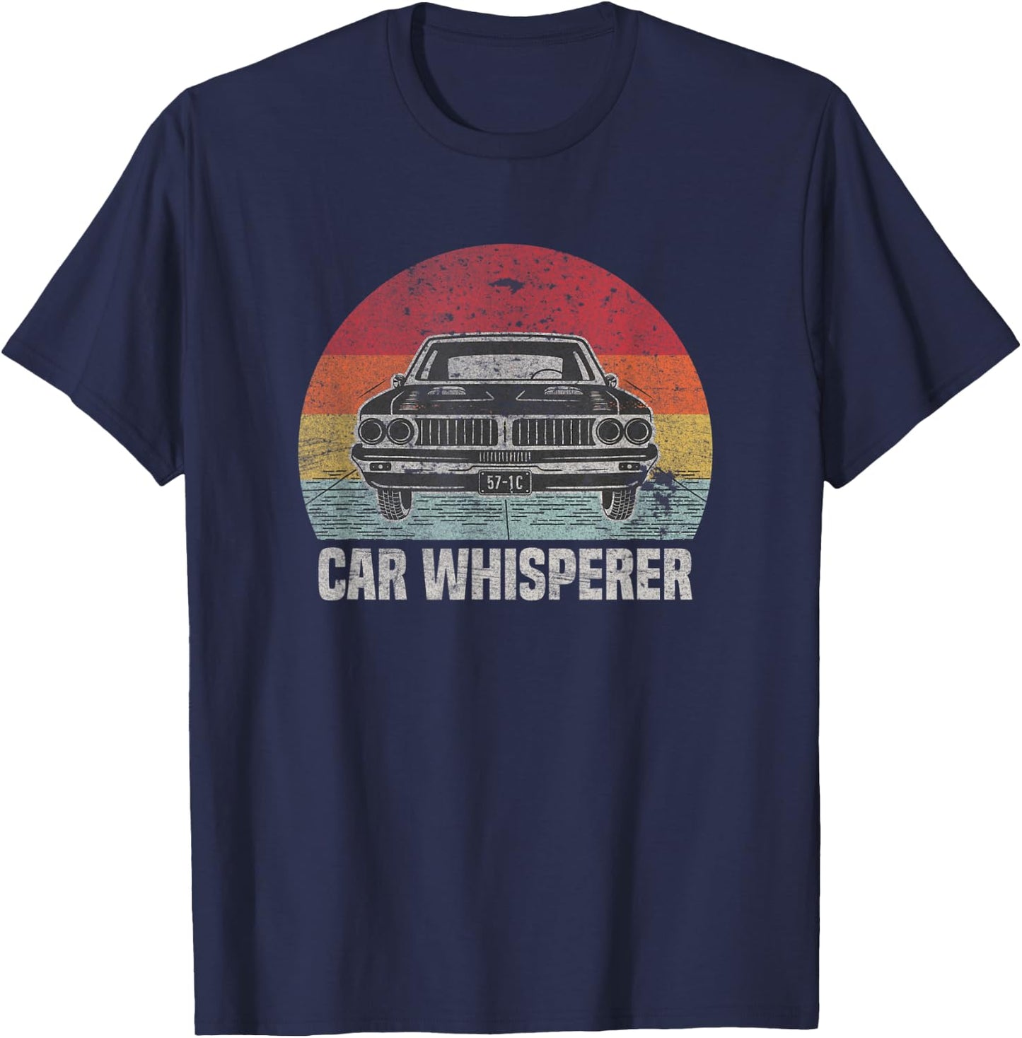 Retro Car Whisperer Gift Car Mechanics T-Shirt - T-Shirt | Navy