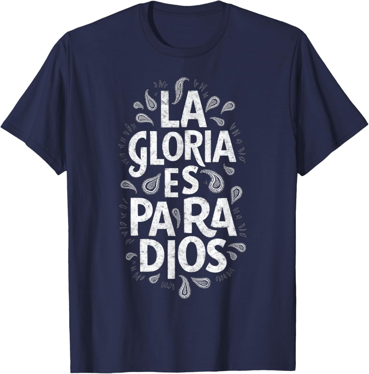Christian Faith Spanish Catholic La Gloria Es Para Dios T-Shirt - T-Shirt | Navy