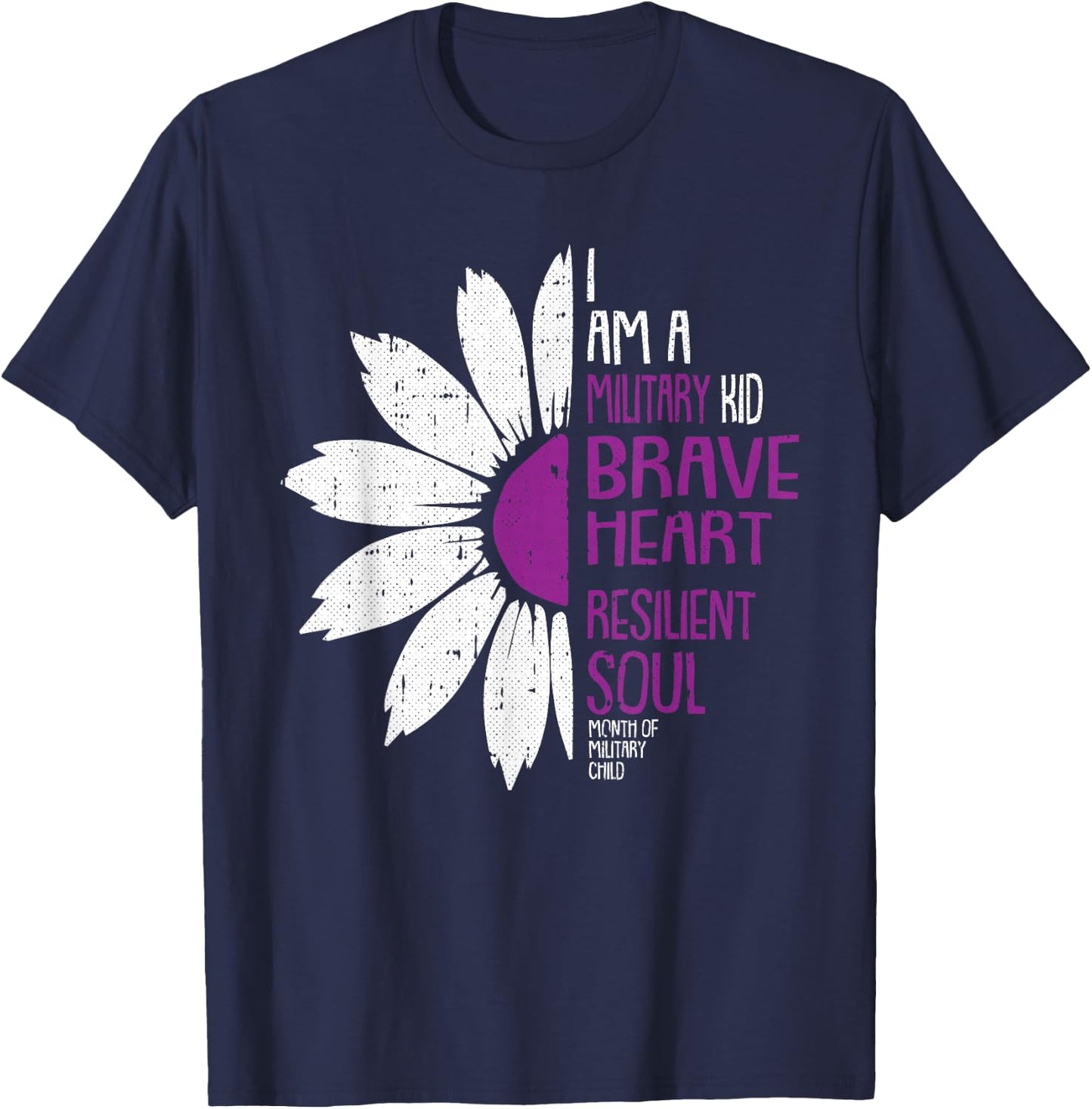 Im A Military Kid Month Of The Military Child Army Soldier T-Shirt - T-Shirt | Navy