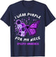 I Wear Purple For My Niece Epilepsy Awareness November Women T-Shirt - T-Shirt | Navy