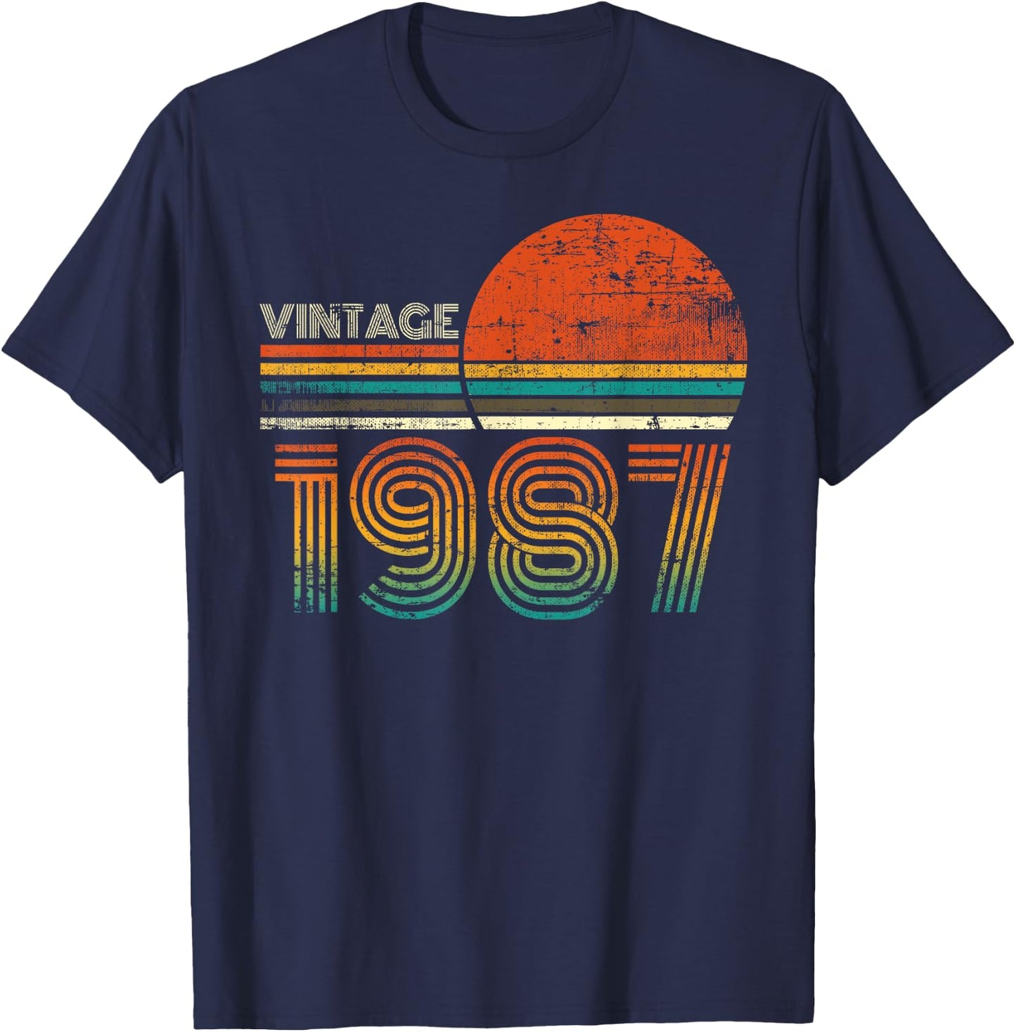 Made in 1987 34th Birthday Gifts 34 Quarantine Birthday Gift T-Shirt - T-Shirt | Navy