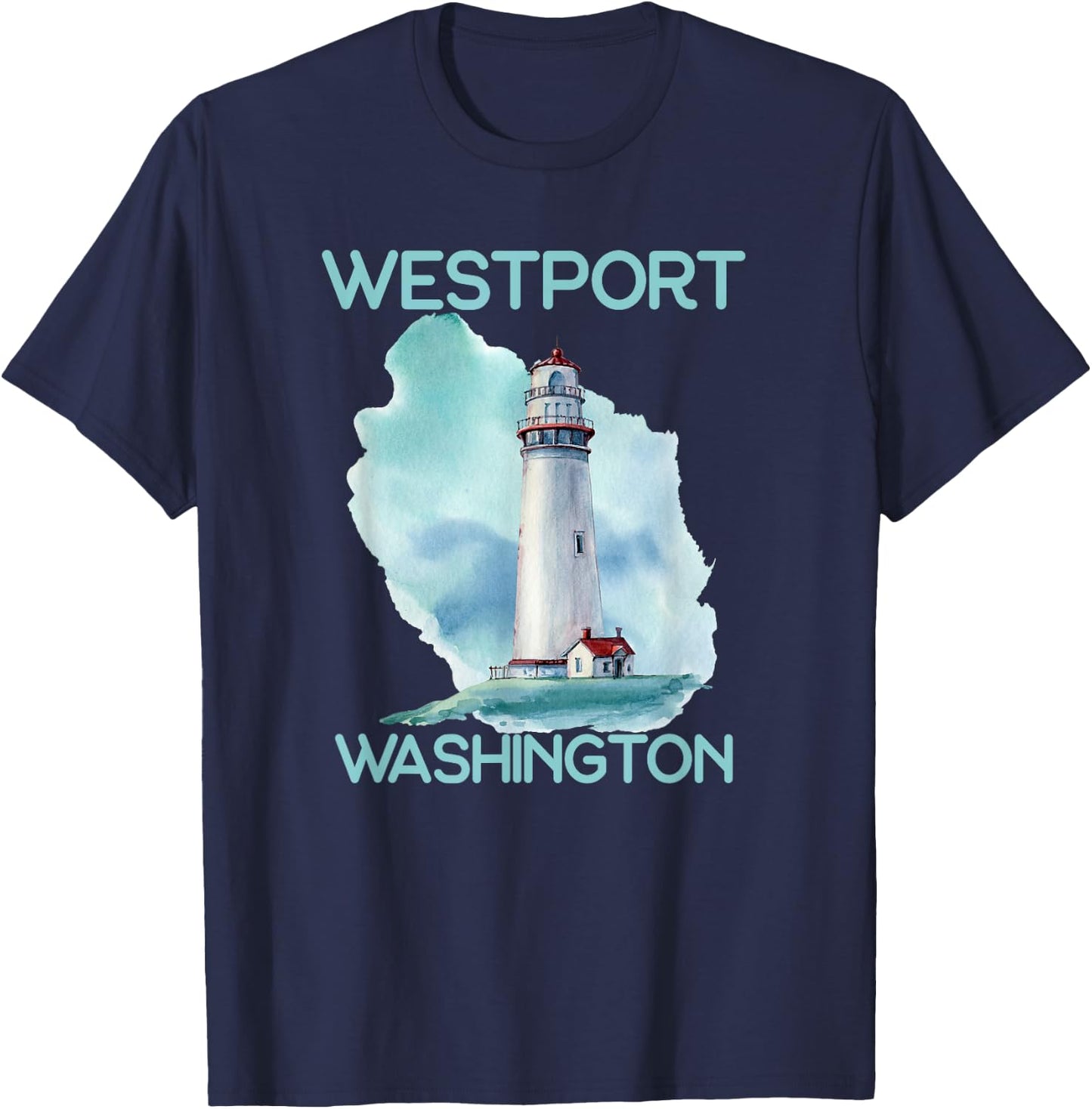 Westport Washington Souvenir Lighthouse T-Shirt - T-Shirt | Navy