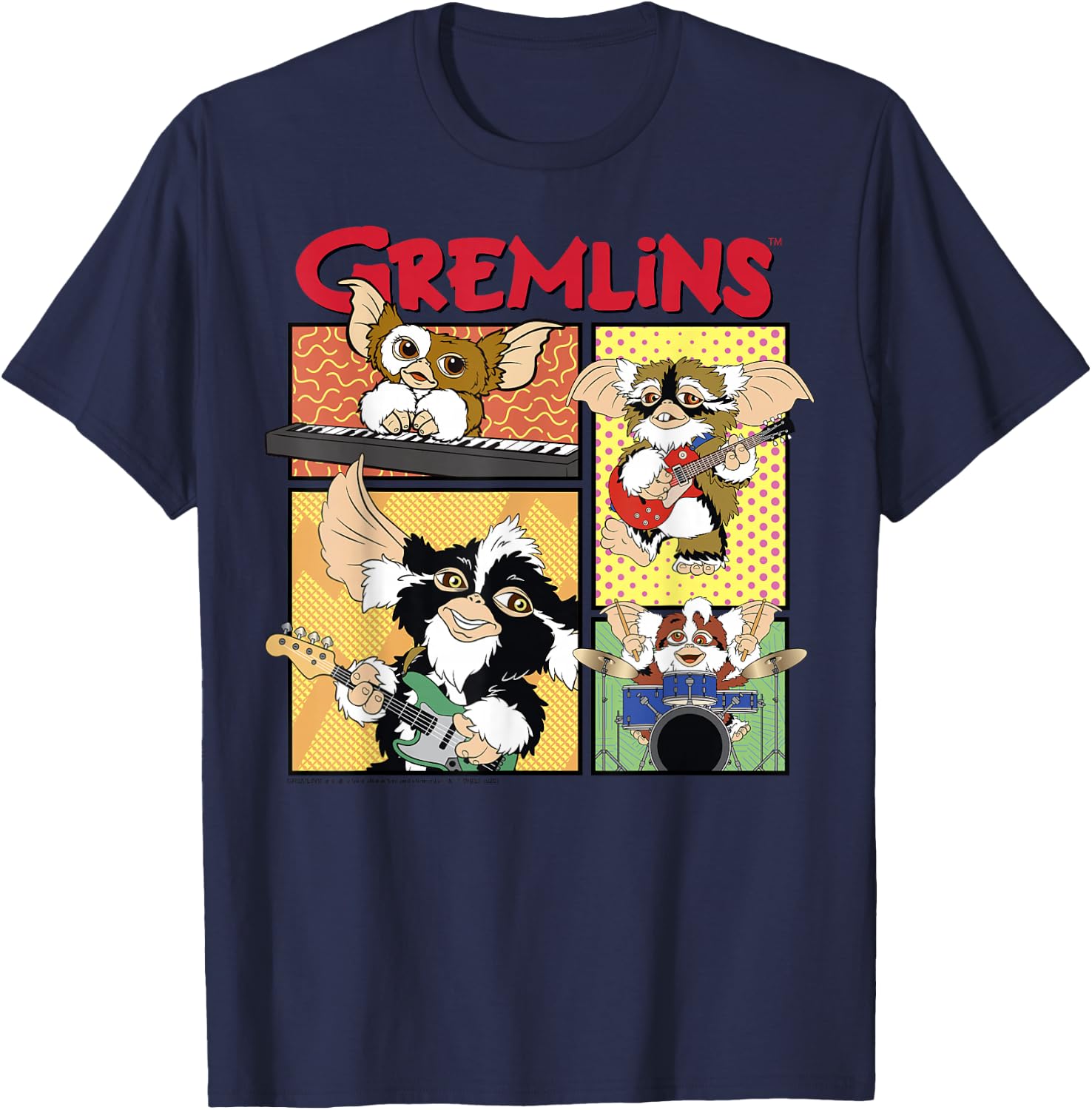 Gremlins Band Comic Panels T-Shirt - T-Shirt | Navy