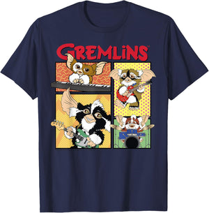 Gremlins Band Comic Panels T-Shirt - T-Shirt | Navy