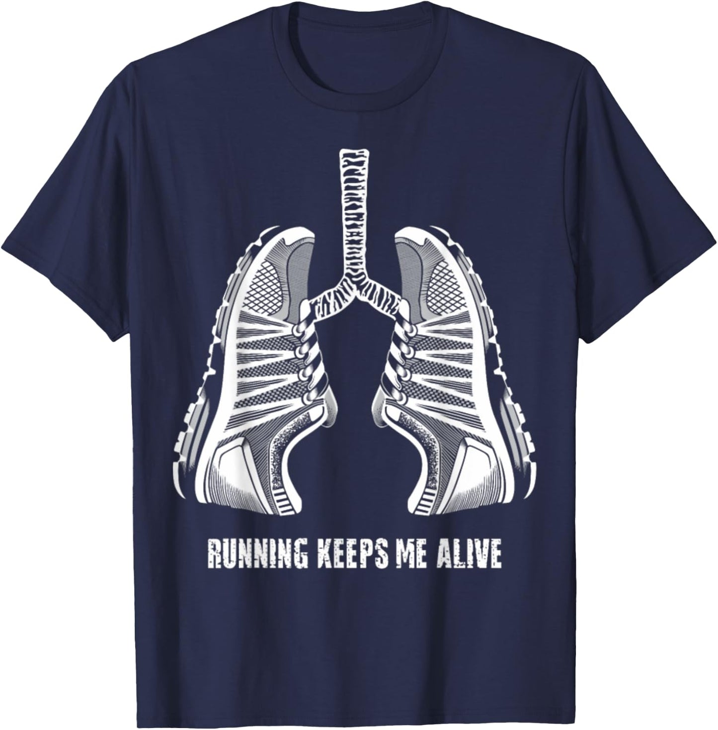 Running Keeps Me Alive T-Shirt - T-Shirt | Navy