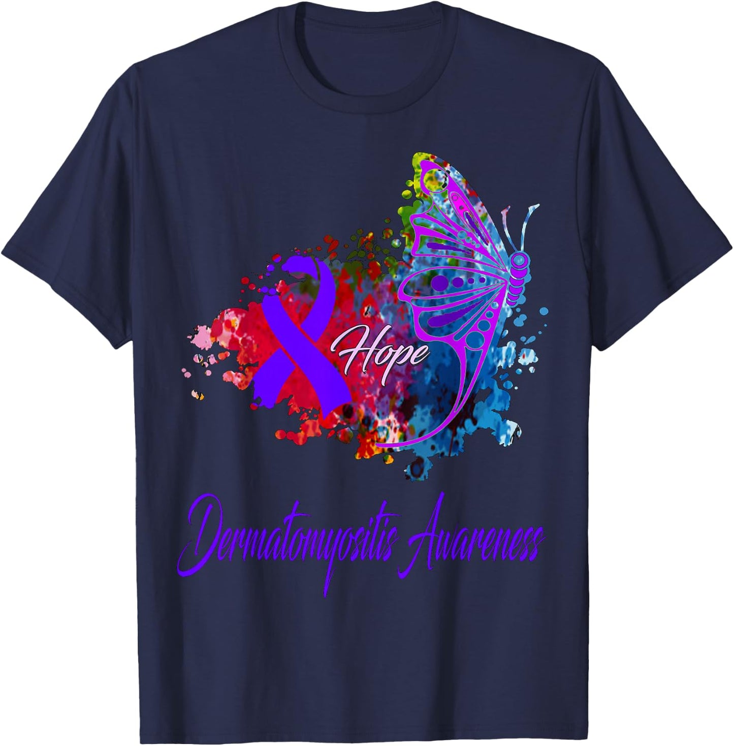 Dermatomyositis Awareness T-Shirt - T-Shirt | Navy