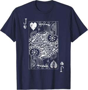 Jack Of Hearts Vintage Card T-Shirt - T-Shirt | Navy