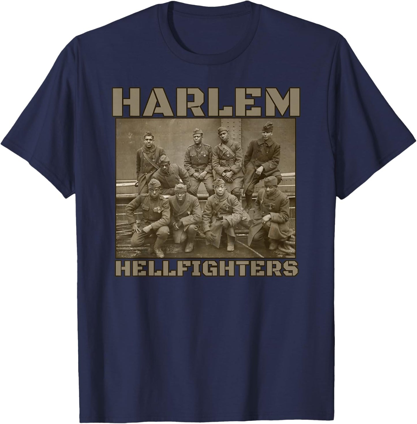 Black Military History USA Black History Harlem Hellfighters Small T-Shirt - T-Shirt | Navy