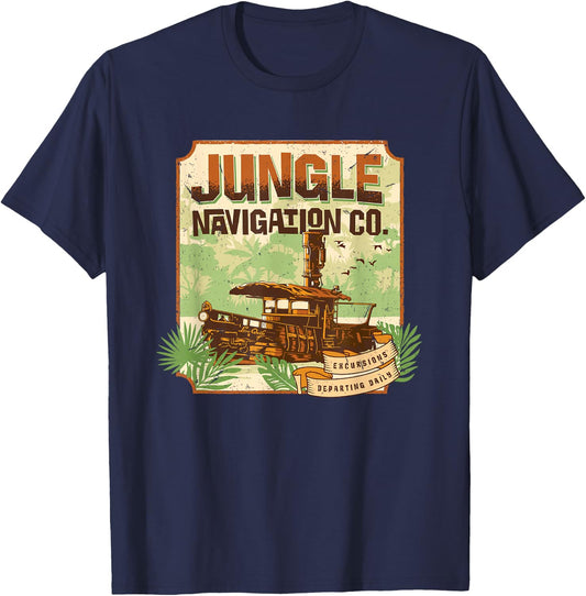 Disney Jungle Cruise Excursions Departing Daily Small T-Shirt - T-Shirt | Navy
