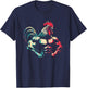 Bodybuilder Rooster - Funny Weightlifting Rooster Workout T-Shirt - T-Shirt | Navy