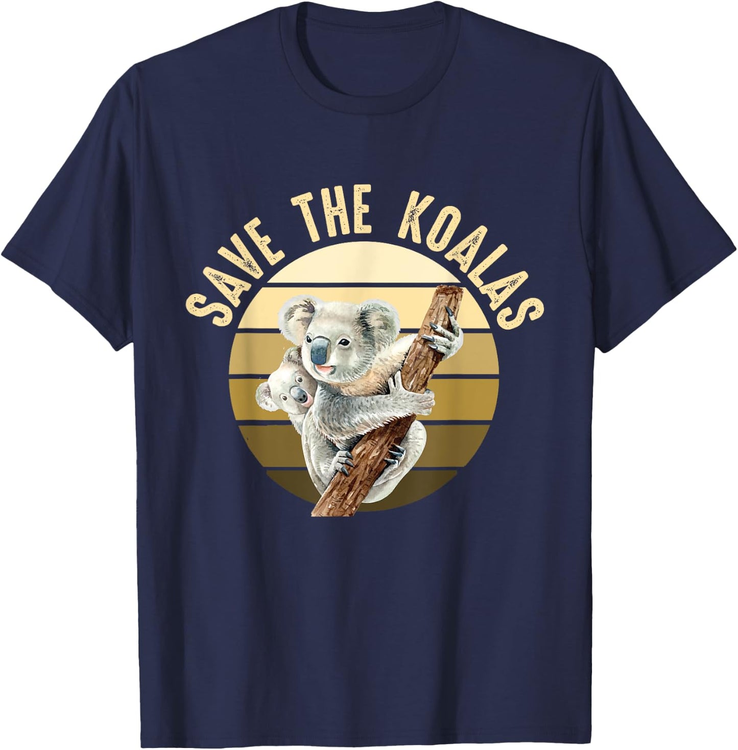 Save the Koalas Koala Koala Bear Australia Rescue Protect T-Shirt - T-Shirt | Navy