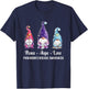 Peace Hope Love Gnomes Parkinson's Disease Awareness T-Shirt - T-Shirt | Navy