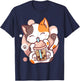 Cat Boba Tea Bubble Tea Anime Kawaii Neko Small T-Shirt - T-Shirt | Navy