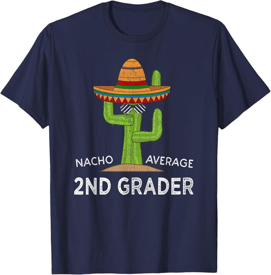 Fun Second Grader Back To School | Funny 2nd Grade Student T-Shirt - T-Shirt | Navy
