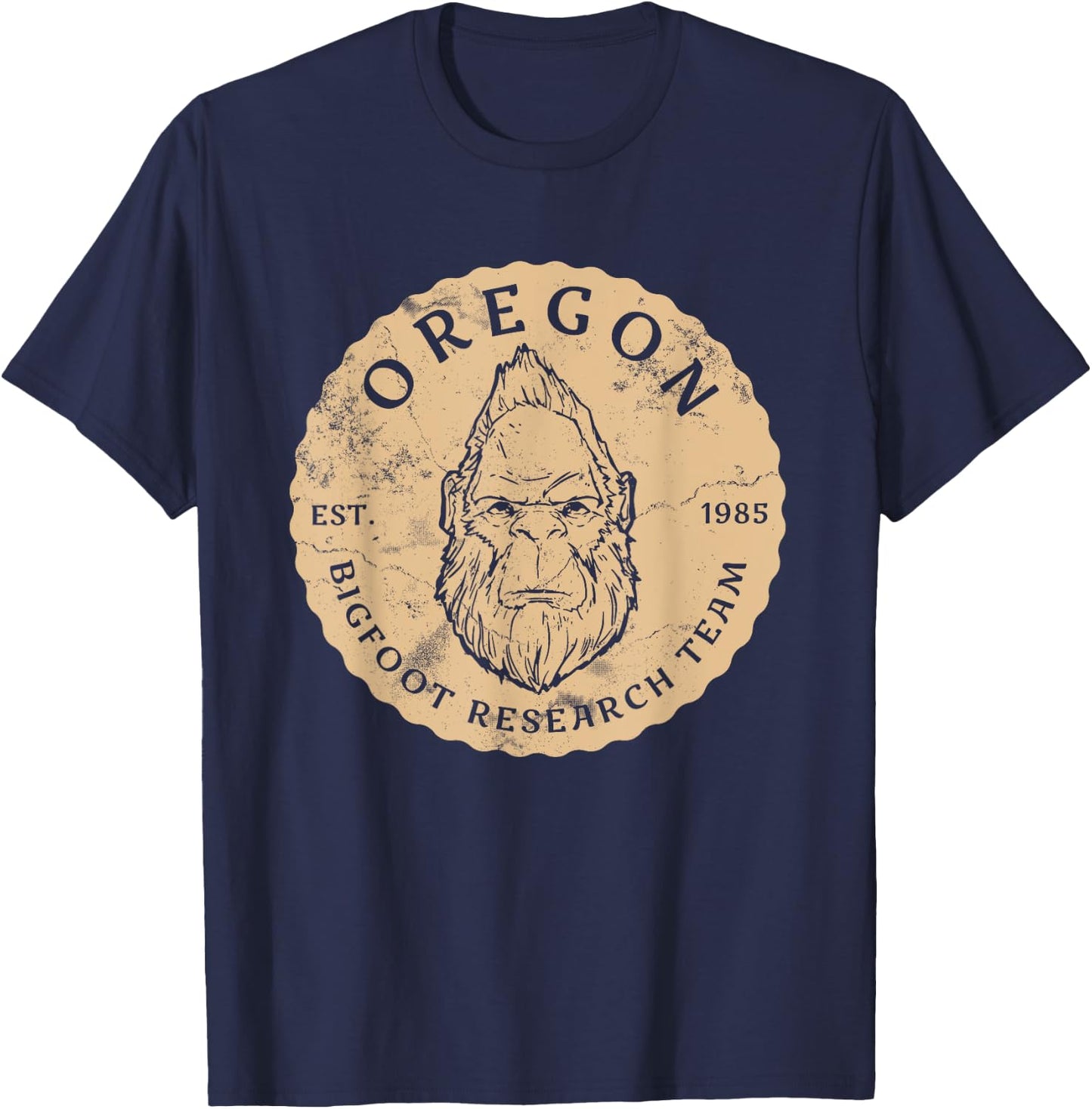 Bigfoot Research Team for Oregon Sasquatch Believers T-Shirt - T-Shirt | Navy
