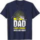 This Dad Loves Fishing With His Kids Funny Father Quote T-Shirt - T-Shirt | Navy
