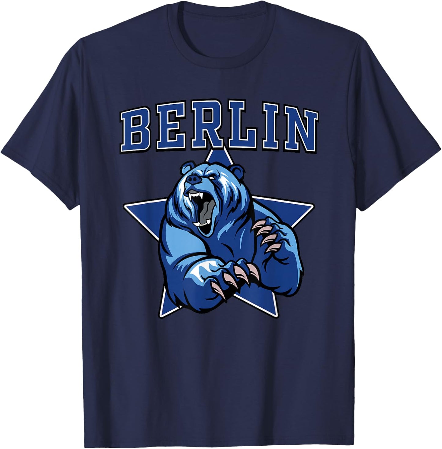 Berlin Bears High School Team Spirit T-Shirt - T-Shirt | Navy