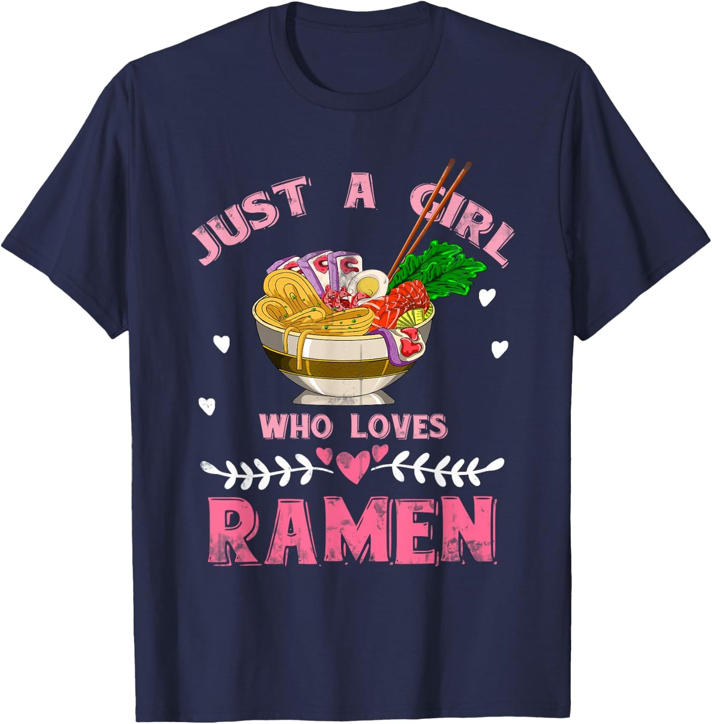 Japanese Food Asia Anime Girl Gift Ramen T-Shirt - T-Shirt | Navy