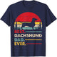 Dachshund Best Dad Ever Gift Dog Vintage Retro Men T-Shirt - T-Shirt | Navy