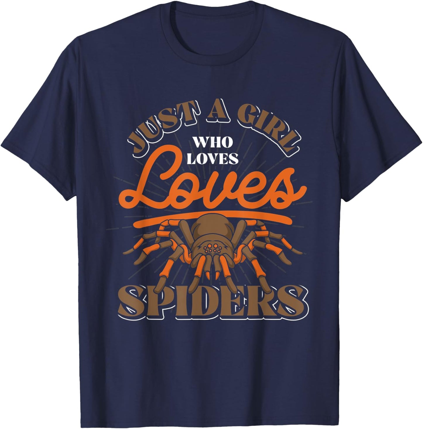 Just A Girl Who Loves Spider T-Shirt - T-Shirt | Navy