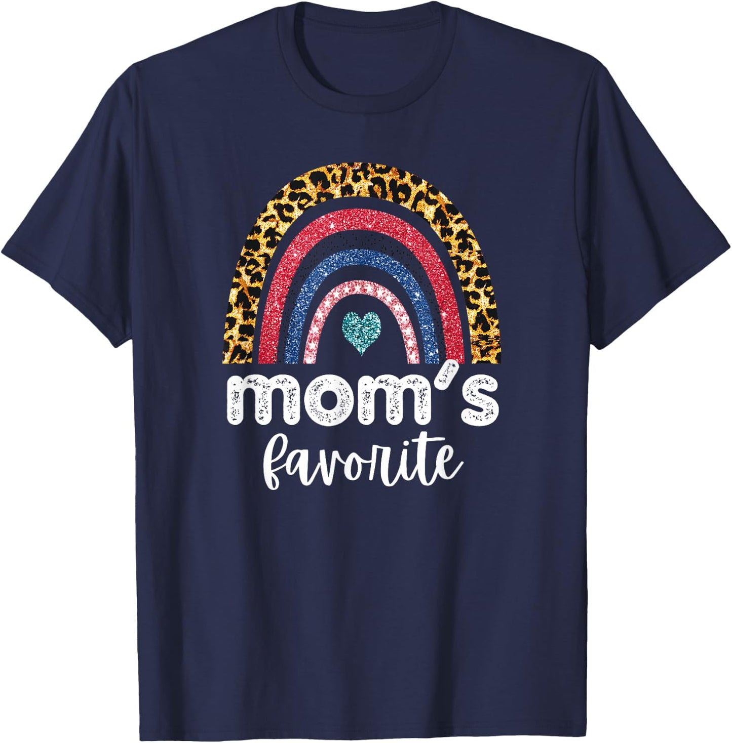Mom's Favorite Rainbow Mother's Day Funny Child T-Shirt - T-Shirt | Navy