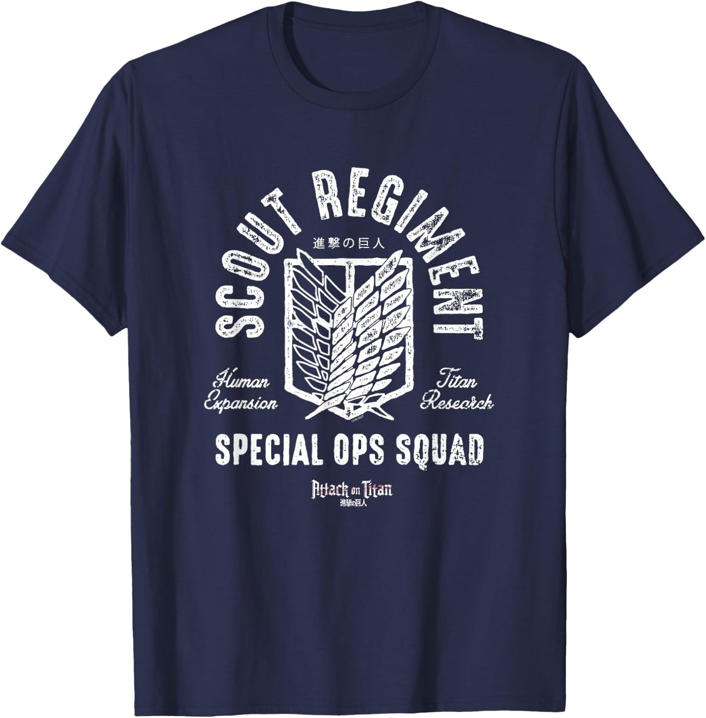 Attack on Titan Scout Regiment Special Ops Squad Anime T-Shirt - T-Shirt | Navy