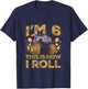 Kids 6 Year Old Boy Toddler Monster Truck Party 6th Birthday T-Shirt - T-Shirt | Navy