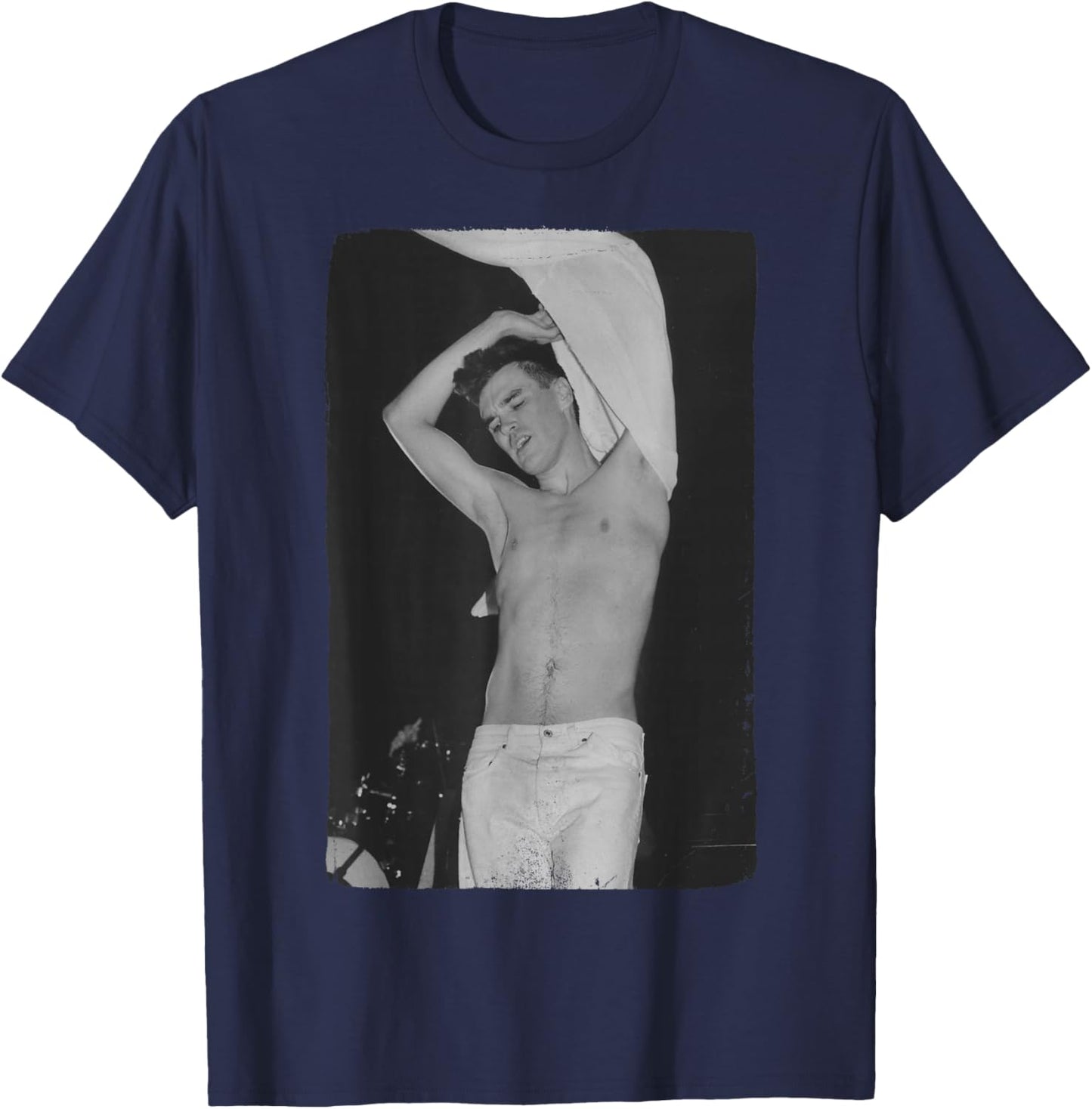 The Smiths Topless Morrissey 1986 by Stephen Wright T-Shirt - T-Shirt | Navy