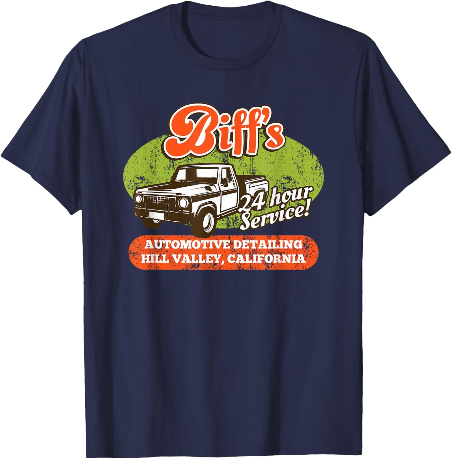 Biff’s Auto Detailing Hill Valley California T-Shirt - T-Shirt | Navy